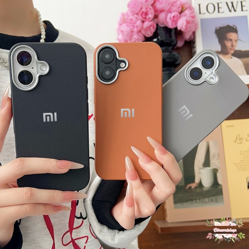 Case + Logo Premium Softcase Casing Hp Leather Slim Phone Case For Xiaomi Redmi 13 13X NOTE 8 10 10S