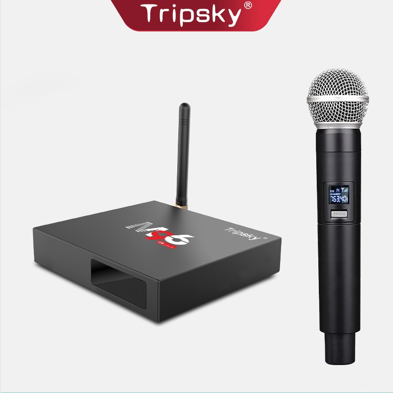 Tripsky Android tv box M96-K Karaoke Speaker STB 4+32 support Wireless Microphone Tv box Bluetooth