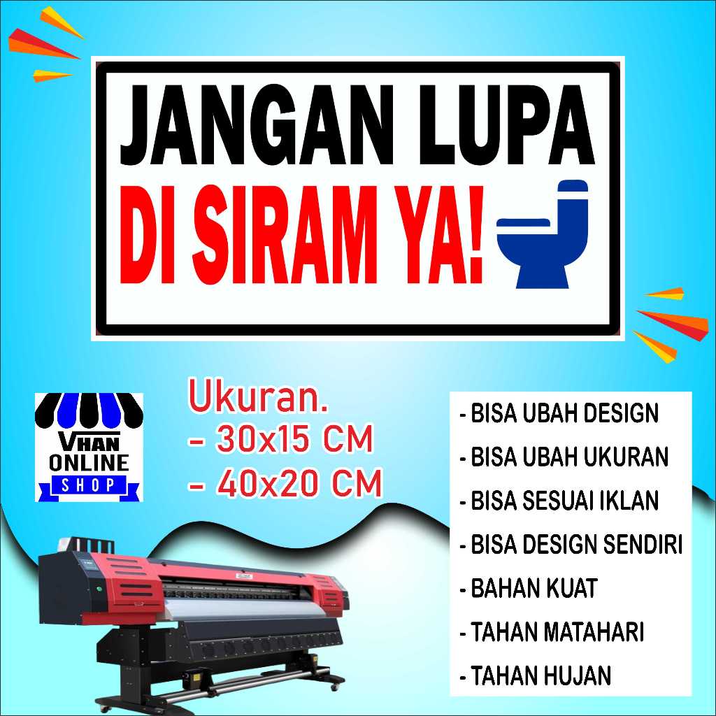 

Stiker Tempelan Untuk Di WC Jangan Lupa Siram Putih