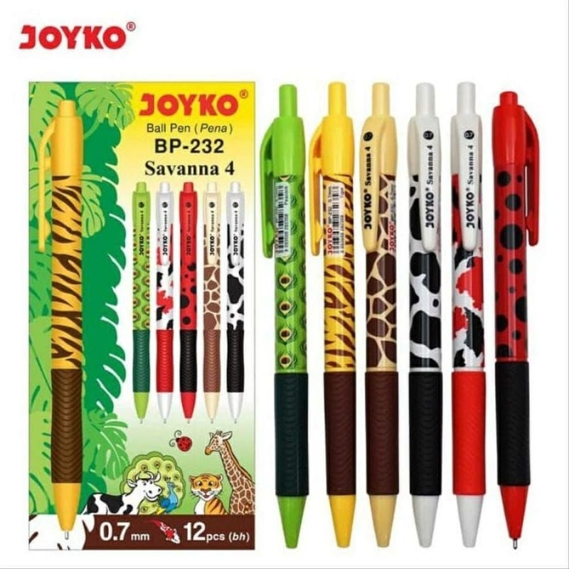 

Pulpen Joyko BP-232 Savana 4 0,7mm (1 pak 12 pcs)