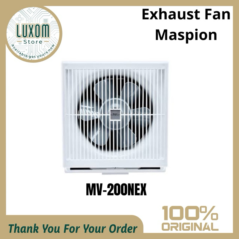 Exhaust Fan Maspion Mv-200Nex/Exhaust Fan Maspion/200Nex/8inch/Maspion/Keluar Masuk