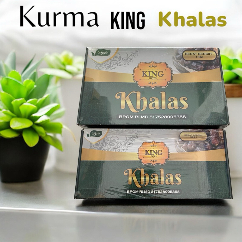 

(Asli) Kurma King Dates Khalas | Kurma Sunnah Nabi 1kg Syifa Herbal Alami | Kurma Manis