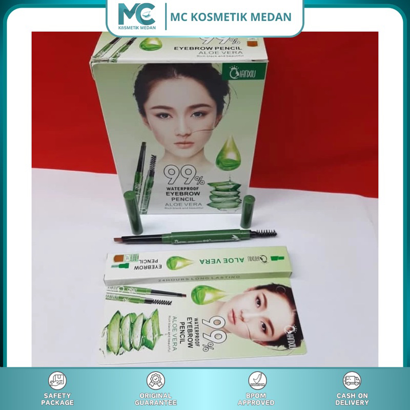 QIANXIU EYEBROW PENCIL ALOE VERA 99 WATERPROOF / CELAK MATIC