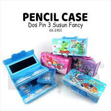 

kotak pensil KODE 3 TINGKAT metalik 3dimensi/pencil case password/kotak pin