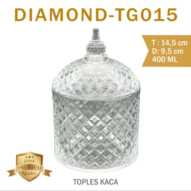 TOPLES KACA DIAMOND TG015 / CANDY JAR DIAMOND / SOUVENIR KACA / HAMPERS