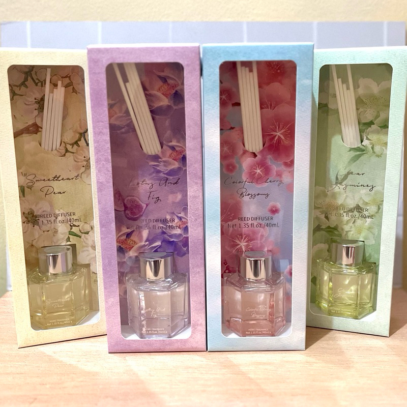 Miniso Flower Joy Series Reed Diffuser Jasmine Pengharum Ruangan Pear Parfum Ruangan Diffuser Miniso