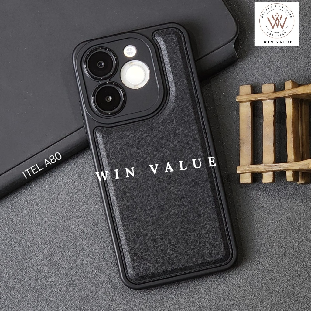 Itel A80 Itel A70 Case Leather Pro kamera Black Case Itel A80 Itel A70