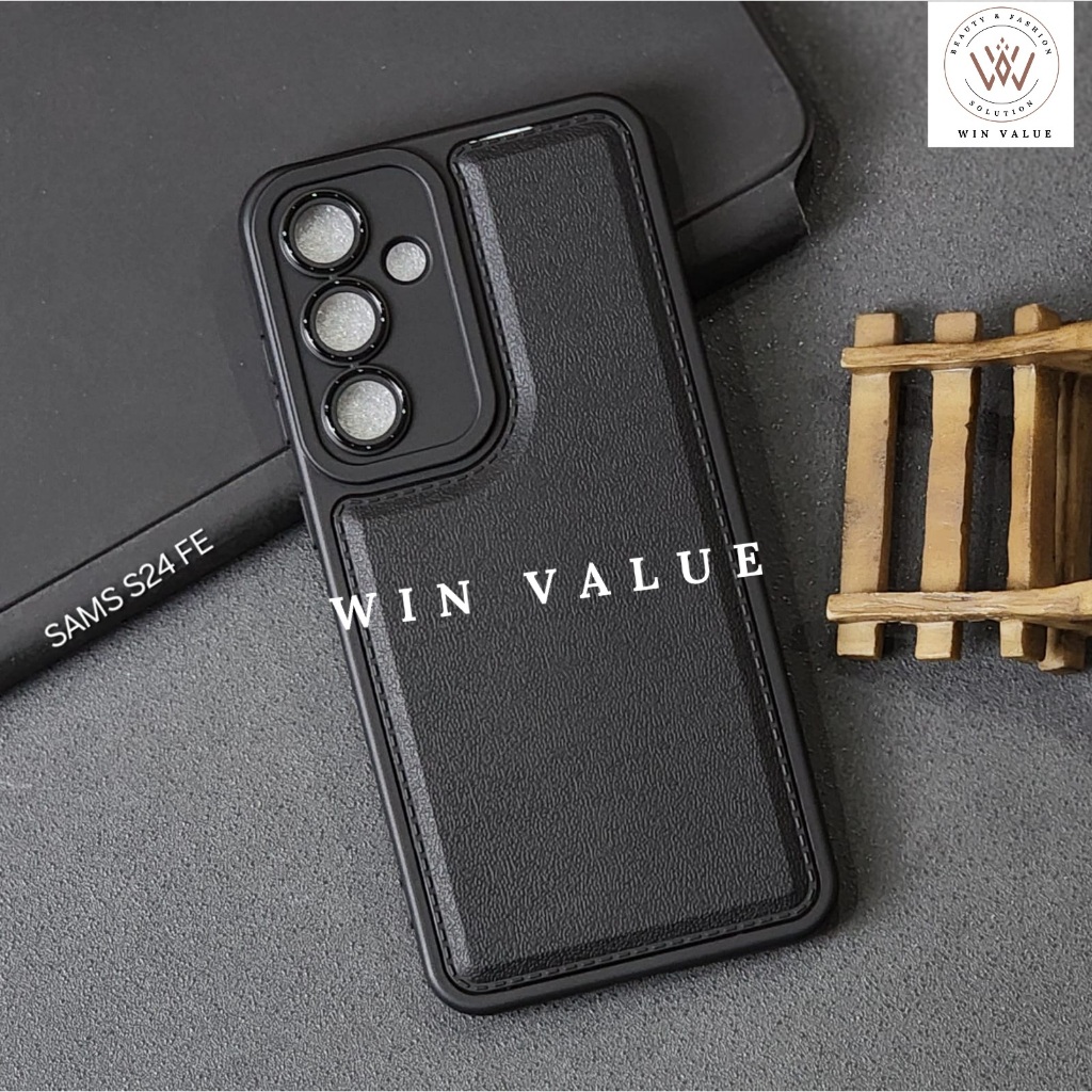 Samsung S24 fe Samsung S24 Samsung S24 Plus Case Leather Black Softcase Leather Samsung S24 fe Samsu