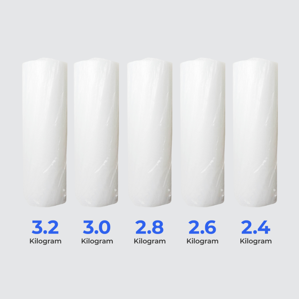 

HJK Bubble Wrap Hitam / Bening Aneka Ukuran 2.4-3.2KG 125CM X 50M - Dengan Core - Plastik