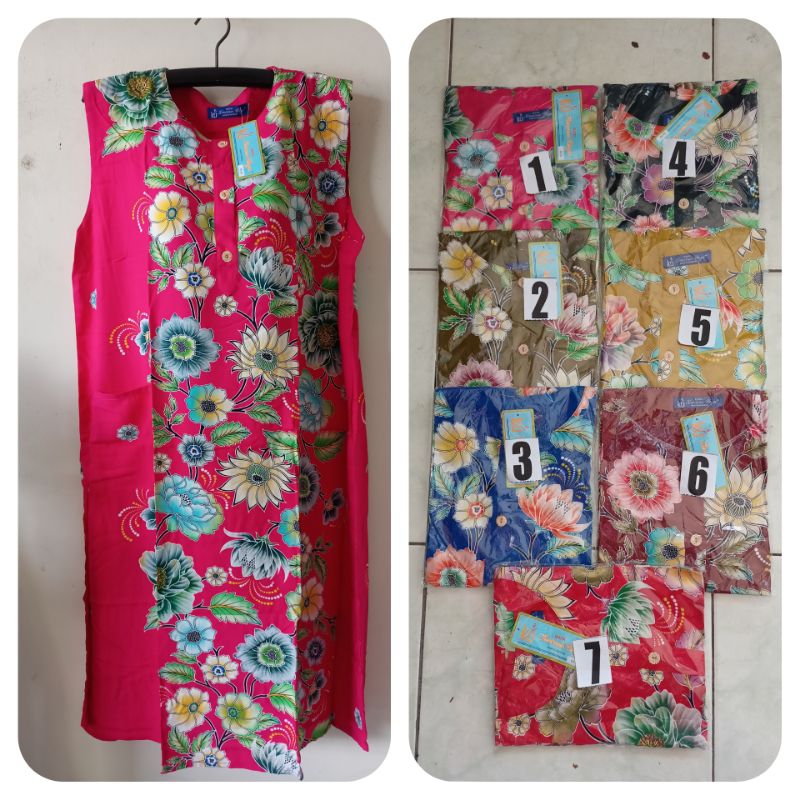 Daster Singlet Tanpa Lengan LD 120 cm  Kencana Ungu Ori Label biru