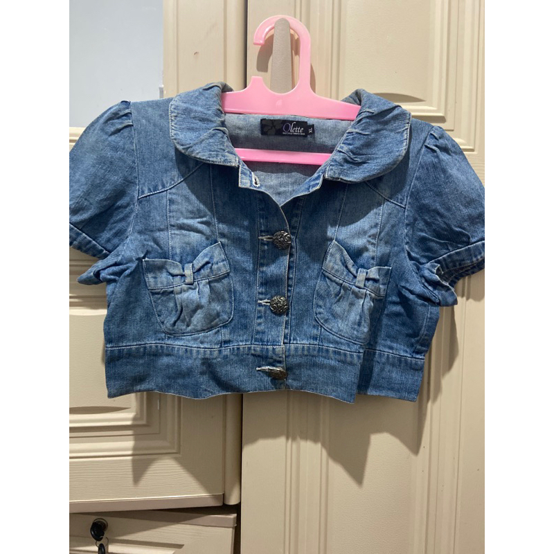 outer jeans crop
