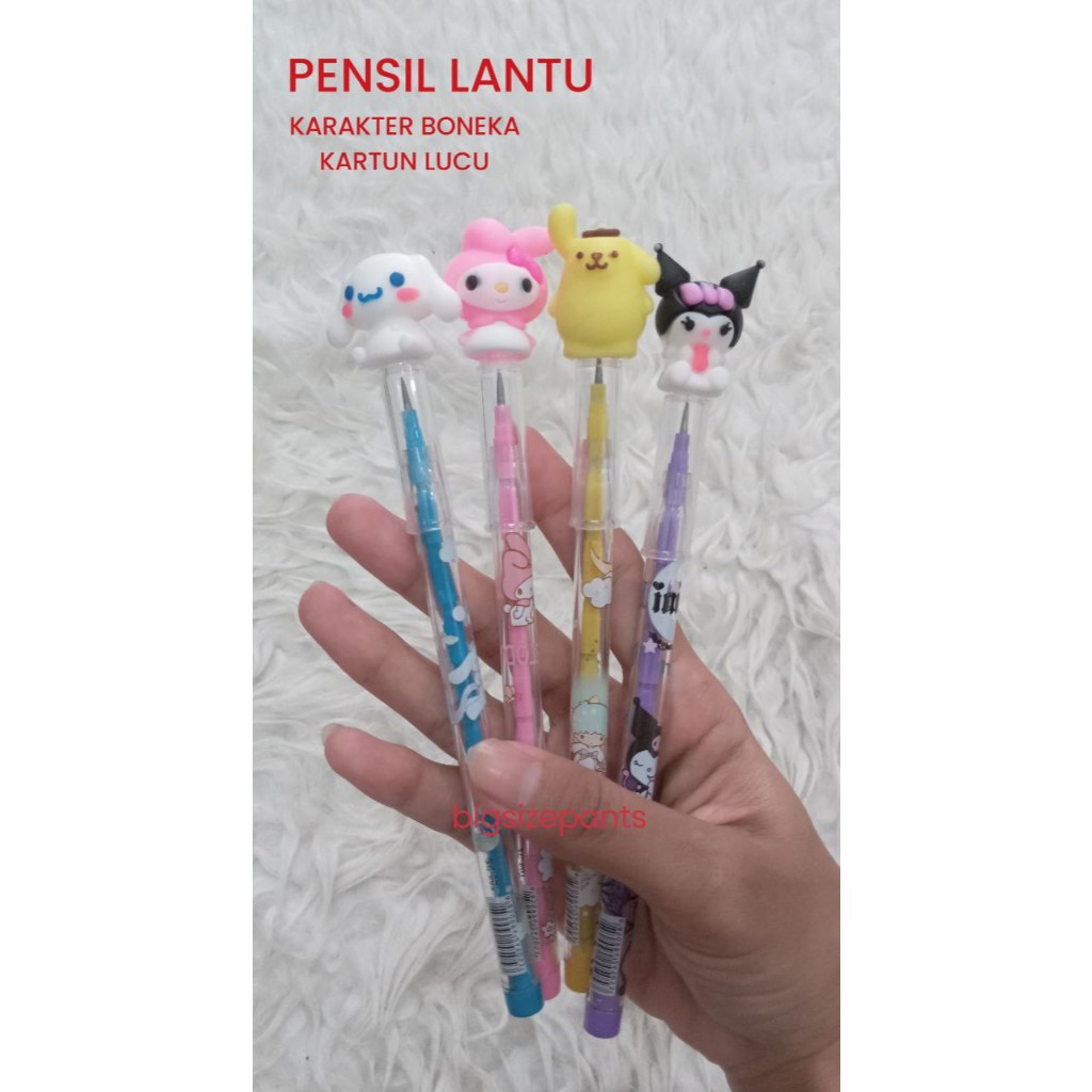 

PENSIL BONGKAR PASANG KARAKTER BONEKA LUCU UNTUK SEKOLAH / PENSIL CABUT