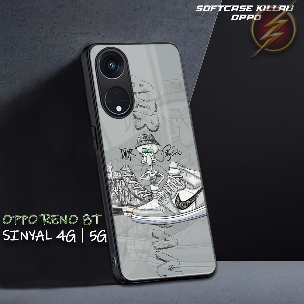 Softcase Kilau OPPO RENO 8T 4G 5G | Kesing Keren Lucu Aestetic Nike [SC48] | Case Mika Kaca | Pelind