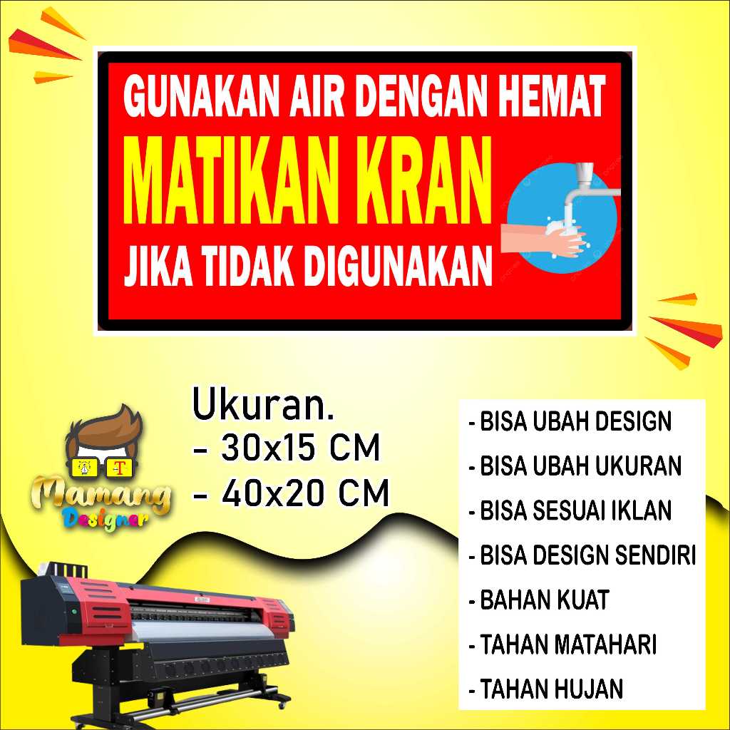 

Cetak Sticker Matikan Kran Untuk Di WC Merah