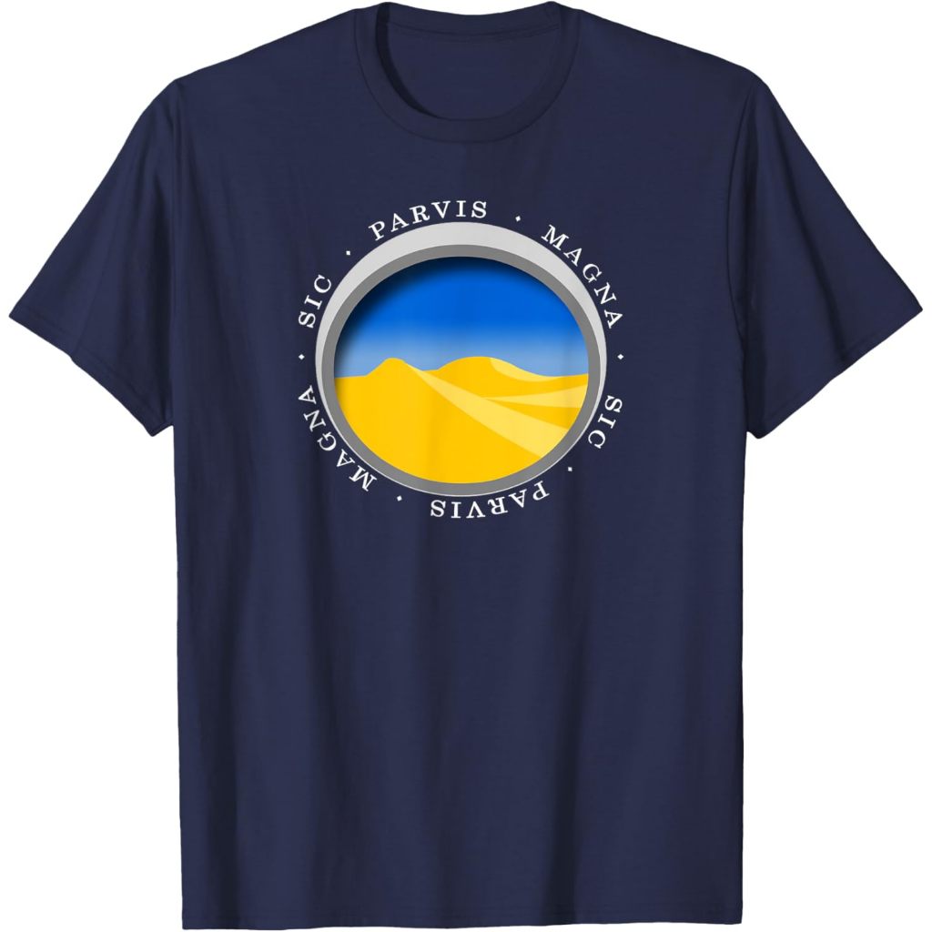 Kaos Dewasa Sic parvis magna portal ring for uncharted desert territory T-Shirt Fashion Baju Atasan 