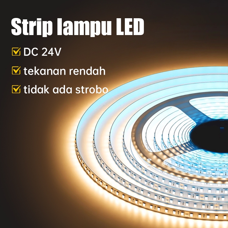 LAMPU LED STRIP 2835 SMD  120 LED DC 24 VOLT 10 METER / LAMPU STRIP 24V