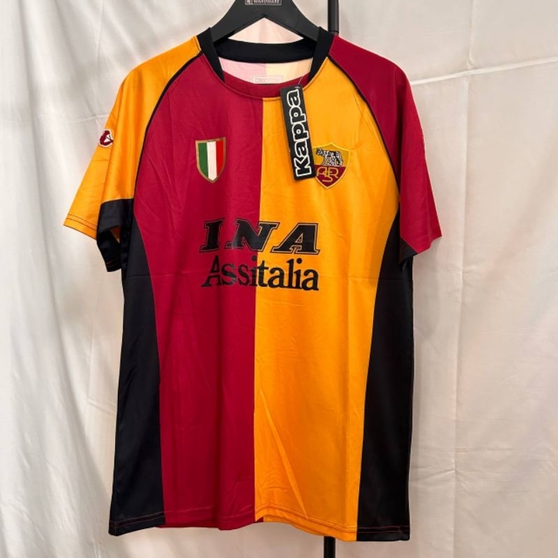 Jersey Retro Vintage As Roma Home 2001/2002 Nameset Batistuta