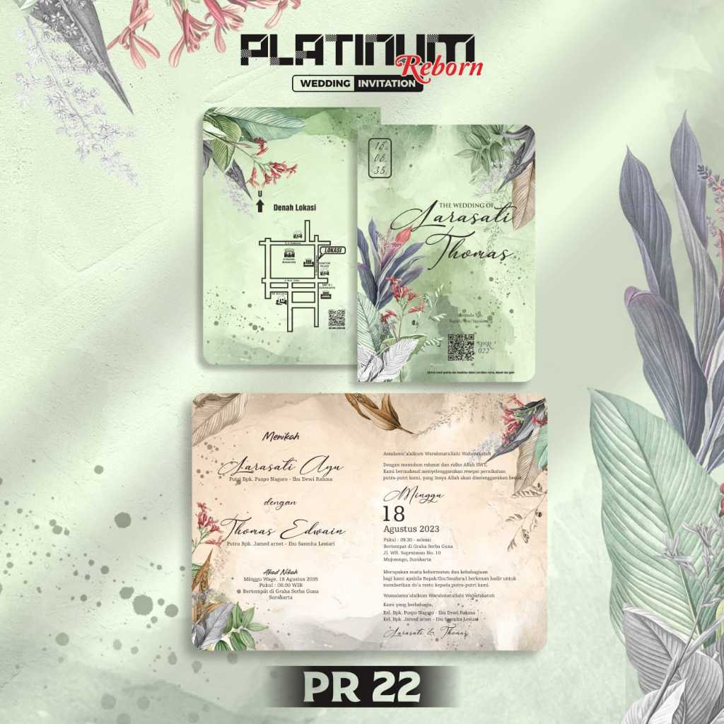 Blangko Undangan Platinum PR 022 | Blangko Undangan kosong | Kertas Undangan Kosong Murah