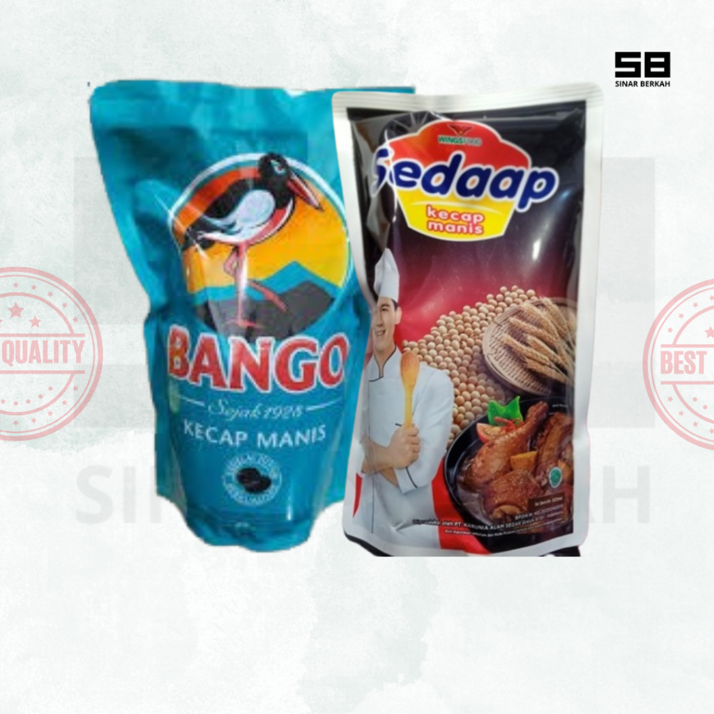 

KECAP POUCH BANGO/SEDAAP 520 ML - SINAR BERKAH