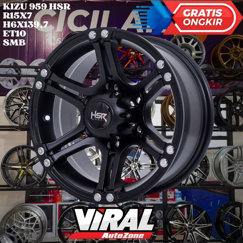 Velg Mobil Ring 15 HSR KIZU R15 UNTUK TRAGA , PANTHER , RANGER , BLAZER
