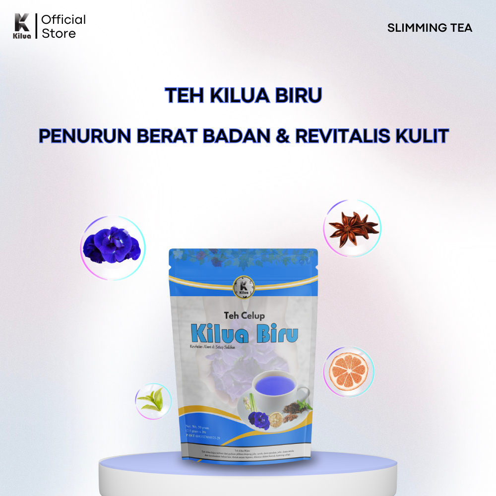

KILUA - Teh Biru mengatasi permasalahan kulit dan pengontrol berat badan