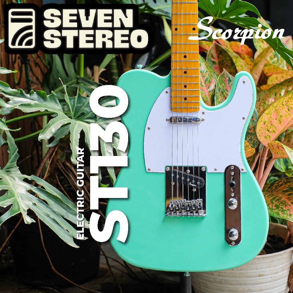 Scorpion ST130 Telecaster Electric Guitar Surf Green