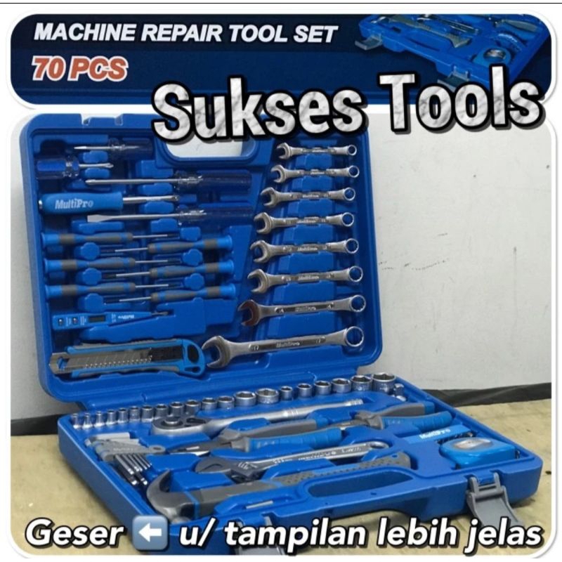 OTOMOTIVE Tool Kit Set Multipro 70 Pcs Mekanik Tool Set Tool kit