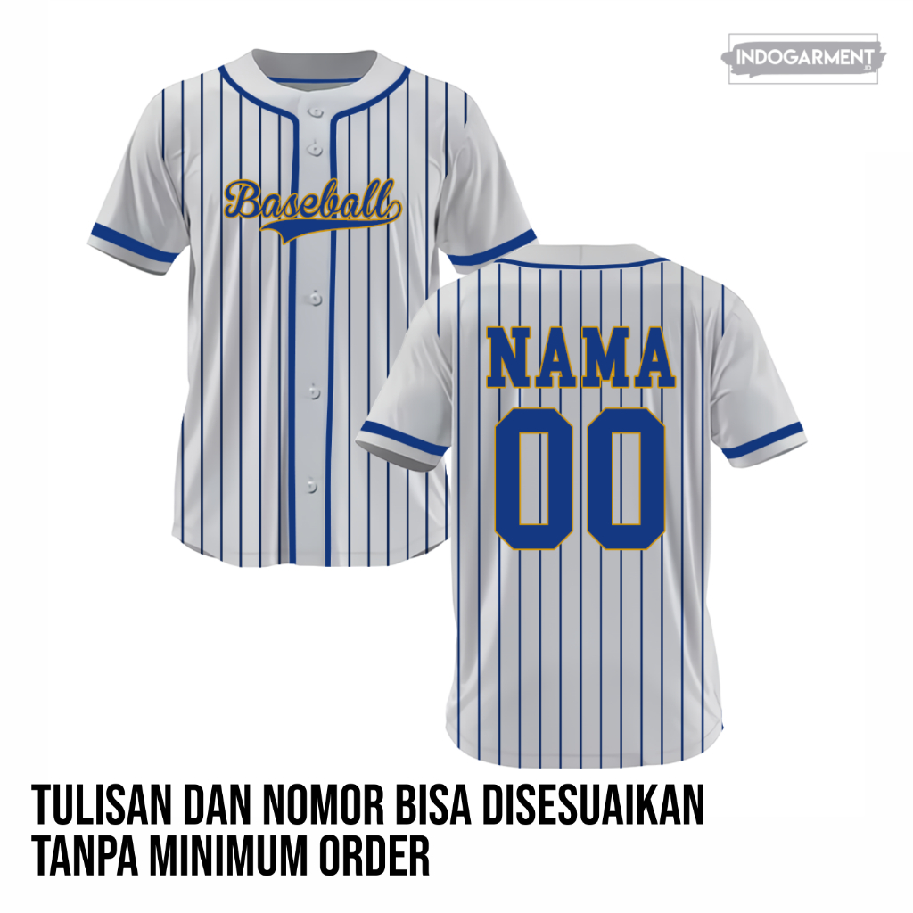 Baju Baseball Putih Navy Couple Baju Seragam Olahraga Baju Seragam Keluarga Baju Baseball Custom Baj