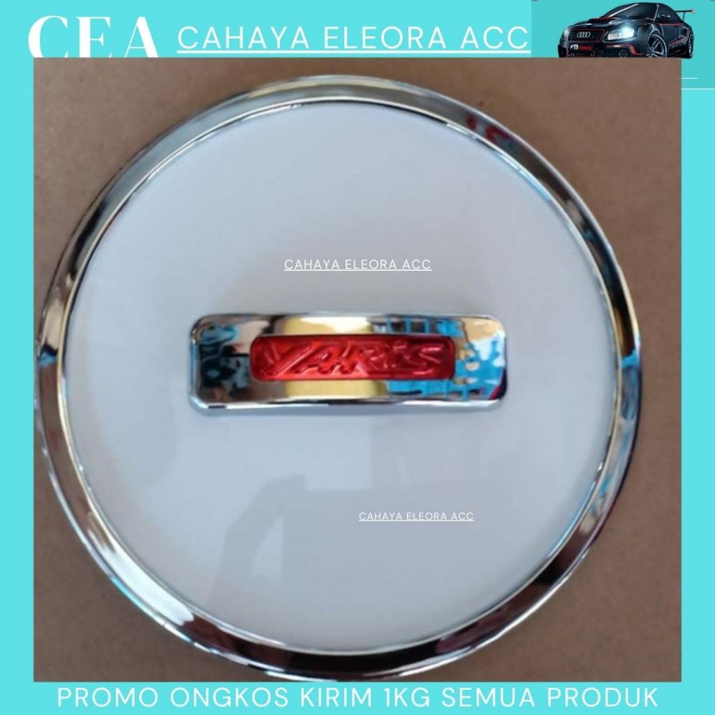 TANK COVER MOBIL ALL NEW YARIS-COVER TUTUP BENSIN MOBIL ALL NEW  YARIS MODEL HYBRID-AKSESORIS YARIS