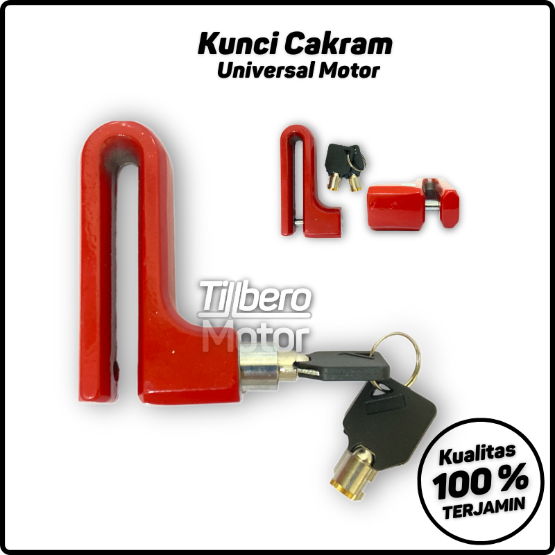 Gembok Cakram Besi Kunci Anti Maling Motor Universal Besar