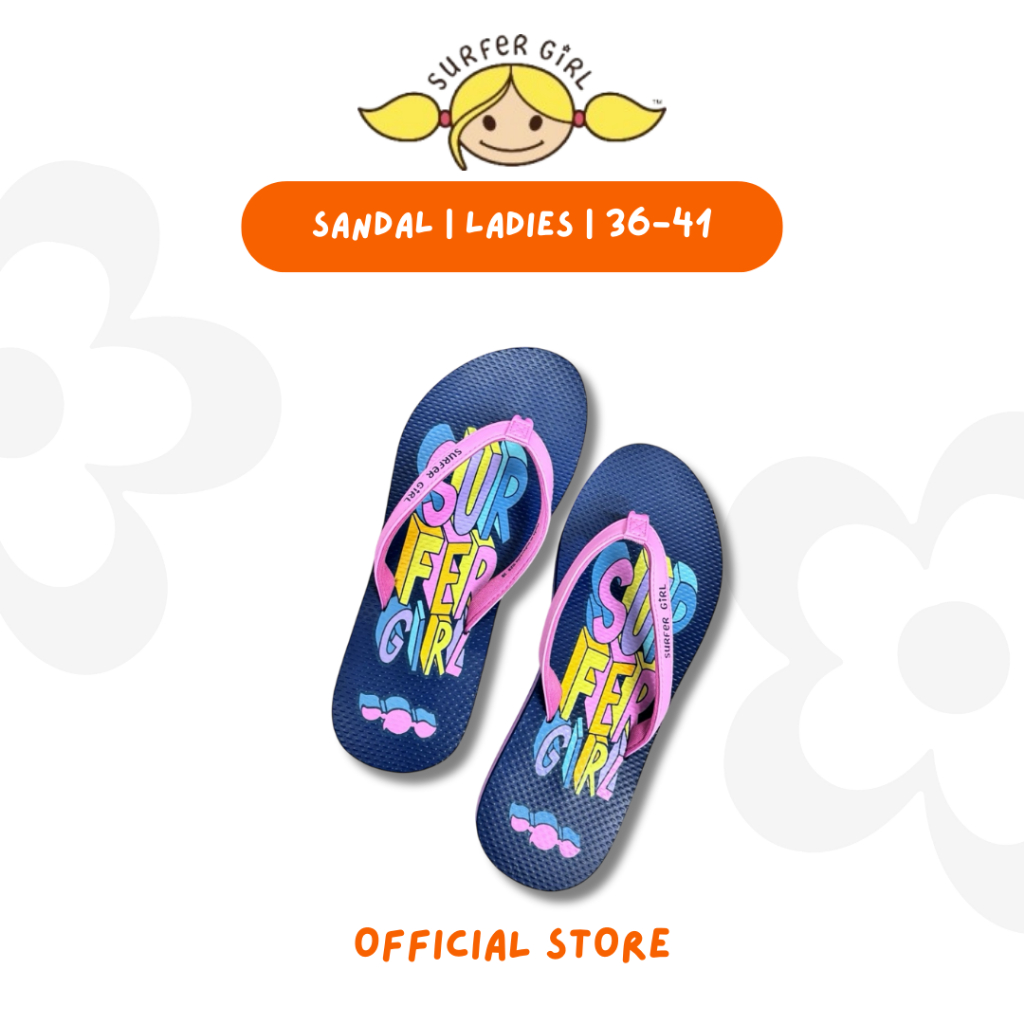 Surfer Girl Summer Fun Wedges Ladies Sandal 242LFSN002BLU | Sandal Wanita | Sendal Perempuan | Sanda