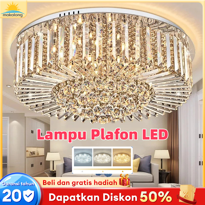 Lampu Plafon LED Modern LED Bulat 3 Warna Modern Lamp Modern Minimalis lampu plafon minimalis Ceilin