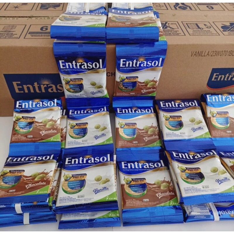 

Grosir Karton - ENTRASOL Sachet Renceng - Vanila & Coklat (12 renceng x 10 x 20 g)