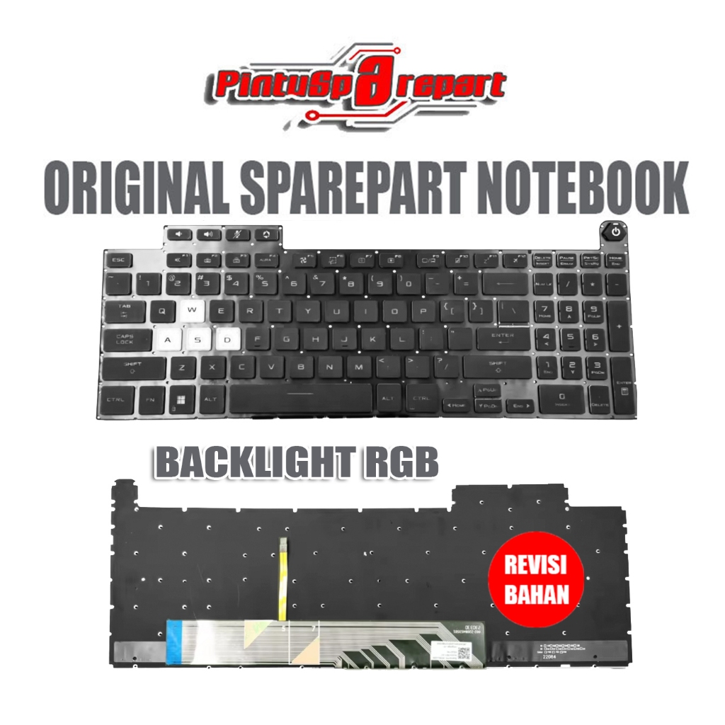 (Genuine New Revision) Keyboard Original Asus TUF DASH F15 FX517 FX517ZR F15 FA507 FA507R FA507RE FX