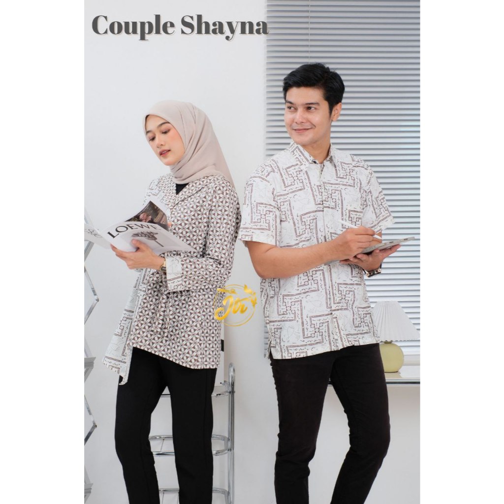 TERLARIS COUPLE SARIMBIT ATASAN BLOUSE BATIK KERJA KANTOR TERBARU JLANTIR SHAYNA SERAGAM REMAJA