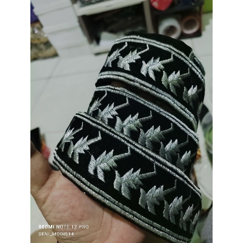 Epek Bordir Motif Modang/ epek timang/sabuk epek