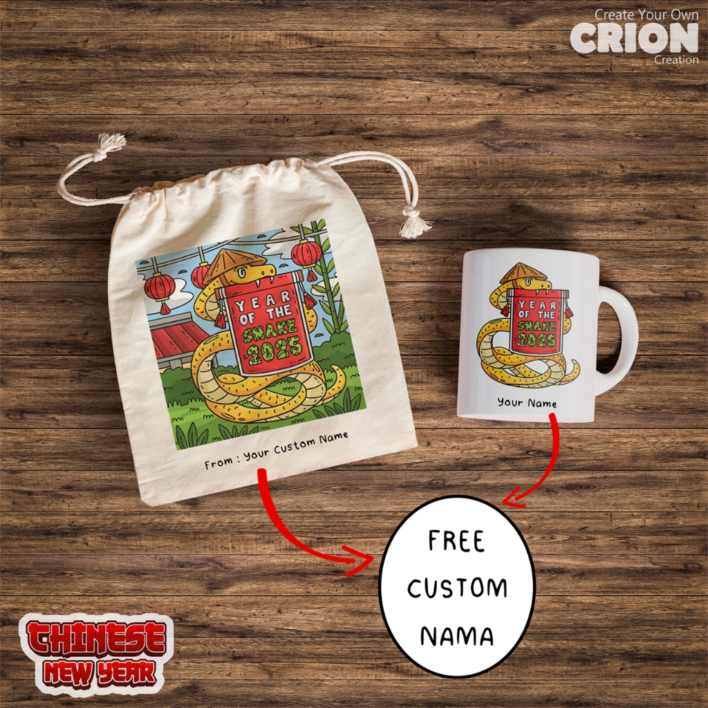 

Promo 7.7 Mug hampers Imlek / Chinese new year / year of the snake - hadiah / kado / souvenir /