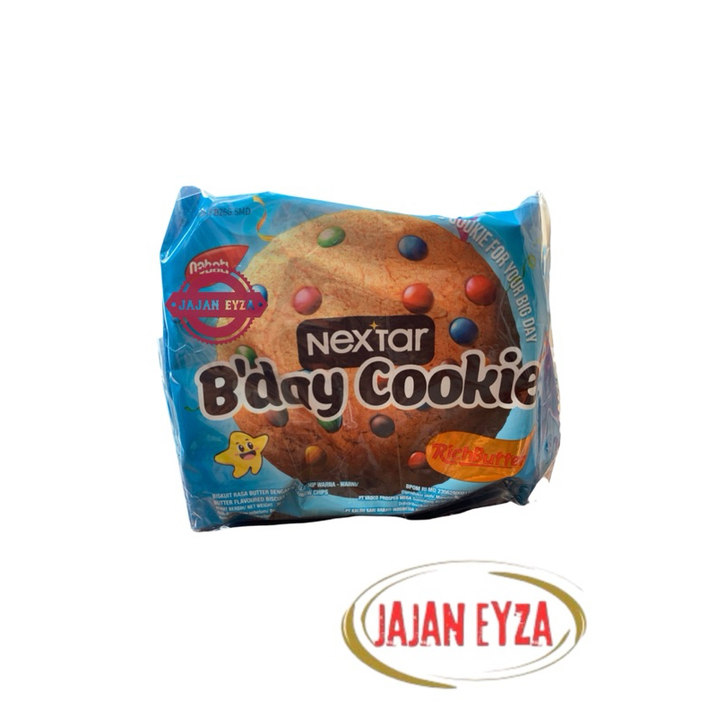 

NABATI NEXTAR B’DAY COOKIES 30G / BISKUIT BUTTER / RICHBUTTER DENGAN COKELAT WARNA WARNI