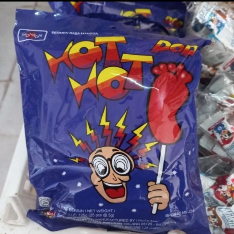 

HOT HOT POP permen kaki 1bks isi 25