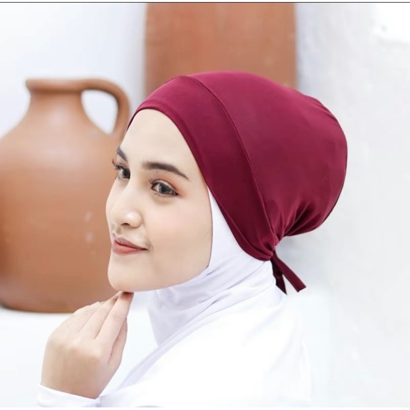ciput tali bahan jersey