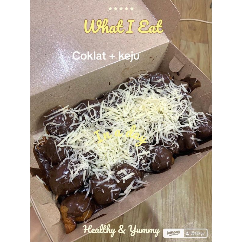 

pisang gembul coklat + Keju