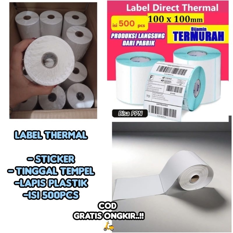 

Thermal printer Kertas Resi 100mm x 100mm 500 stiker | Kertas Resi | Kertas Thermal | Thermal 500 stiker | Thermal 100mm x 150mm 500stiker