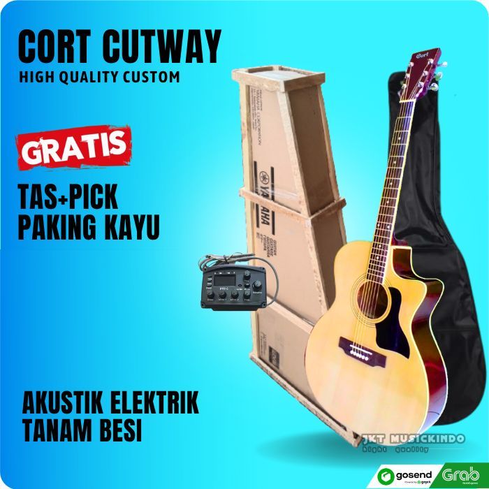 Gitar akustik elektrik CORT Guitar Akustik Elektrik Listrik CORT CUTWAY high quality