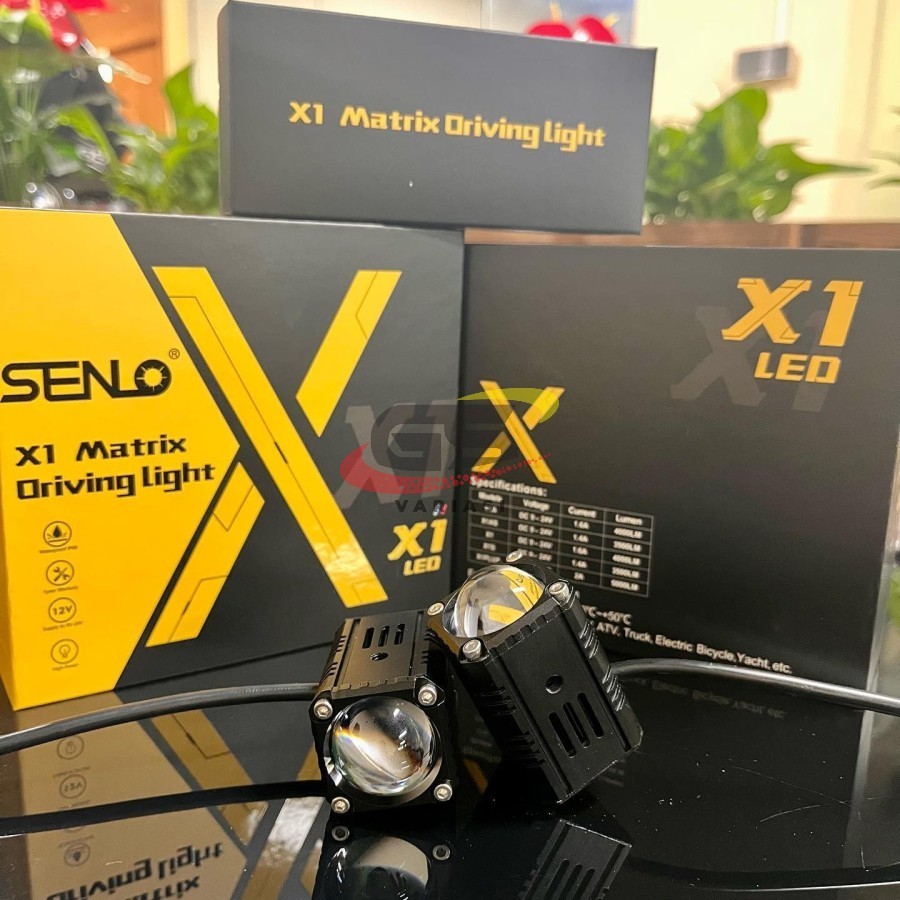 Lampu Led Mobil Mini Projektor Senlo X1 Mini Projie - Putih Kuning