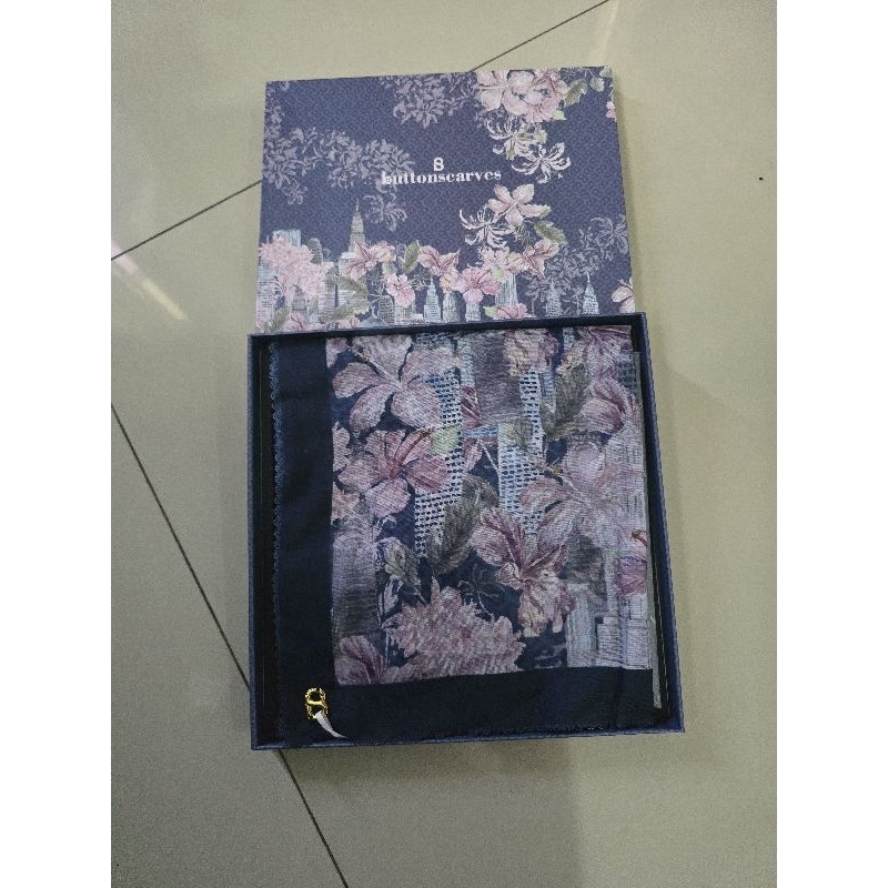 Malaya Navy New Buttonscarves