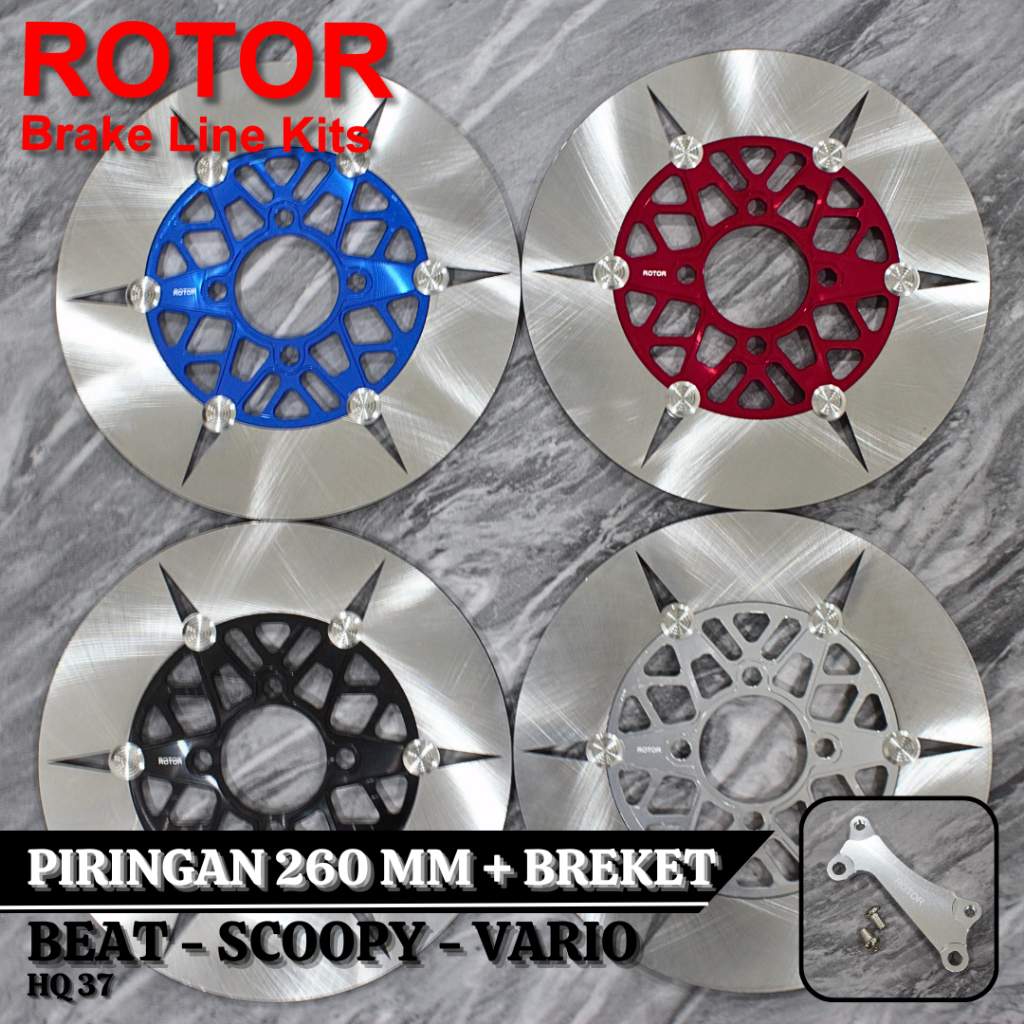 Piringan Disc Cakram Depan Beat 260 mm Rotor Seri HQ 37 Piringan Depan Motor Beat / Scoopy / Vario