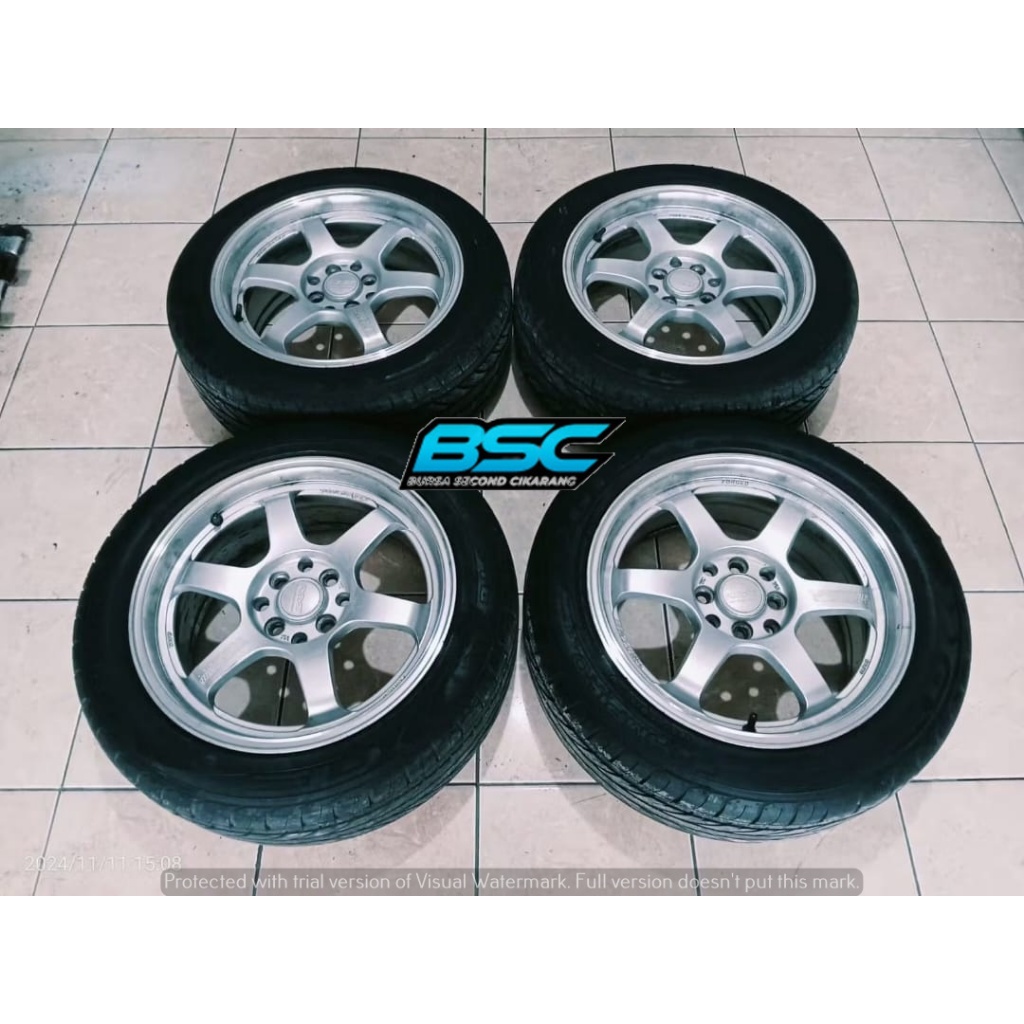 Velg Racing Bekas R16 TE37 Pcd 4x100 4x114 Ban 195/55 Ring 17 Buat Avanza Xenia Confero Evalia City 
