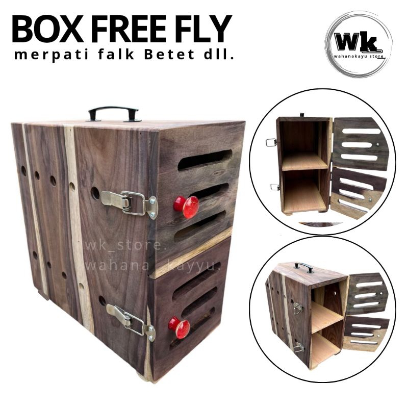 Box burung freefly, box bawa merpati,nuri,falk dll