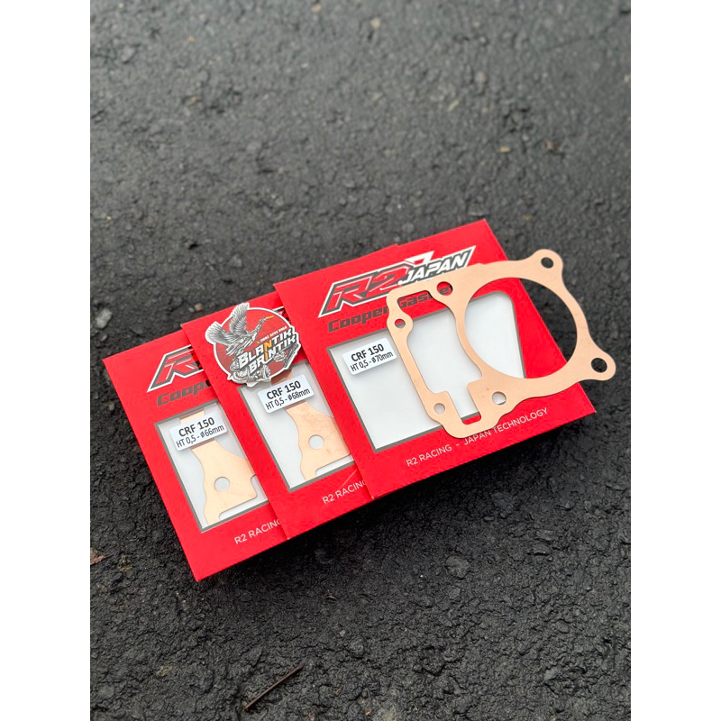 Paking kop head tembaga CRF diameter 68 66 70 72 R2 JAPAN PACKING TEMBAGA & BLOK ALMU GANJAL STROKE 