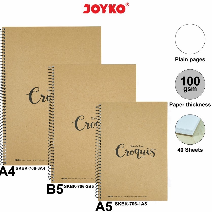 

Hadir Favorit JOYKO DRAWING SKETCH BOOK A5 A4 B5 JOYKO BUKU GAMBAR SKETSA CROQUIS